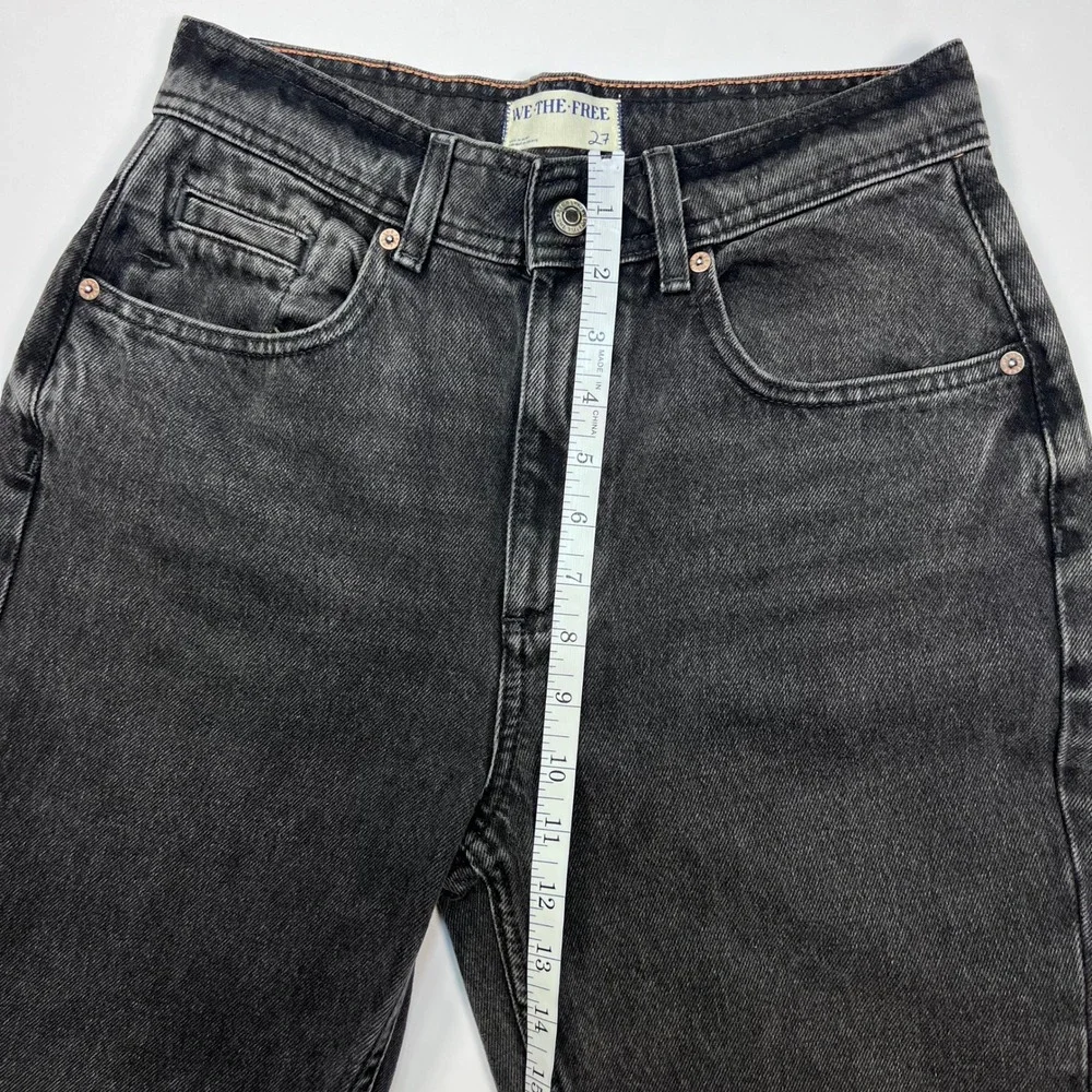 We The Free Xena Slim Straight Jeans Size 27 Black High Rise Straight‎ Leg